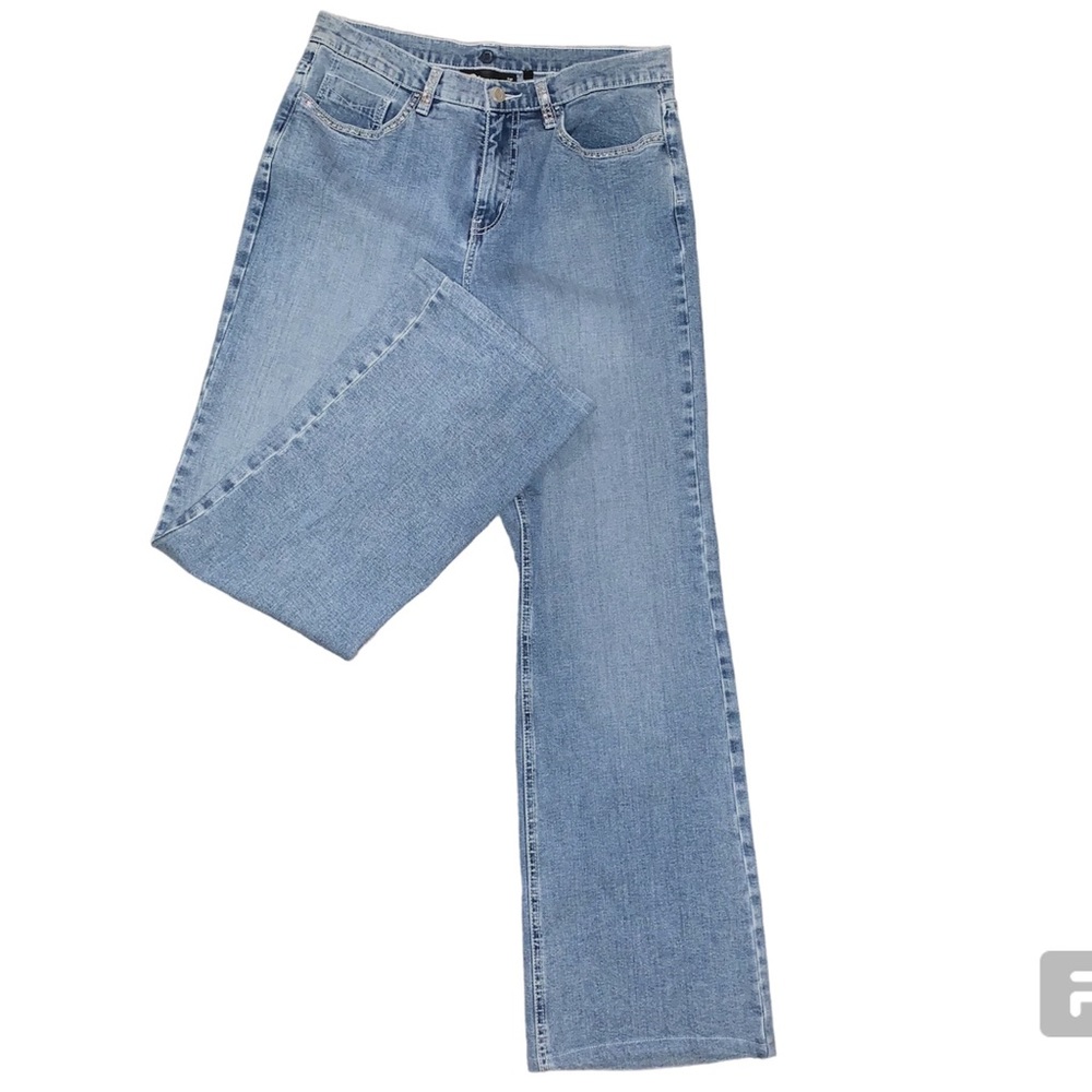 Christine Alexander Denim Jeweled Jeans